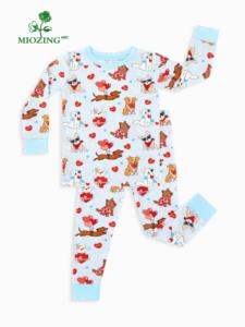 Ensembles de pyjamas à manches longues Miozing en gros, 180 g/m², en bambou, pour bébé, doux, extensibles, certifiés OEKO-TEX - Product Image 1