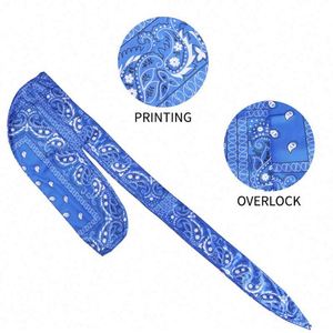 Durag de Seda con Estampado de Amoeba para Hip Hop, Deporte y Cuidado del Cabello, con Cola Larga, Unisex, Venta al Por Mayor - Product Image 4