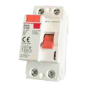 Disjoncteur de fuite de terre, 2p, 25a, 240V, pour rccb/rcd/elcb