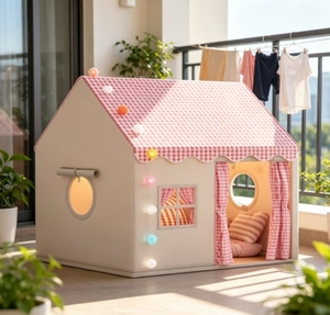 Tente de jeu pour enfants en polyester souple Vista - Design château de princesse pliable 120 cm, portable pour intérieur/extérieur, <span class=keywords><strong>lit</strong></span> pour tout-petits et cadeau d'anniversaire - Product Image 3