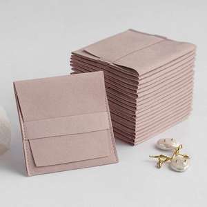 Bolsas de Embalaje para Dropshipping, Bolsa de Almacenamiento de Joyería de Tela de Fibra Ultrafina con Grabado de Palabras y Logotipo - Product Image 2