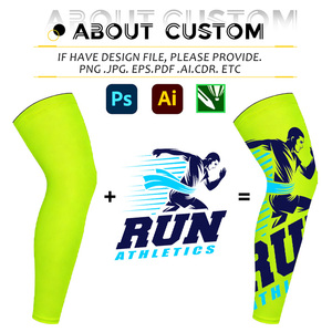 Manchon de compression personnalisé avec logo IDEA GIFT pour le fitness, la course à pied et les sports, respirant, pour femmes, en spandex, avec genouillères antidérapantes. - Product Image 3