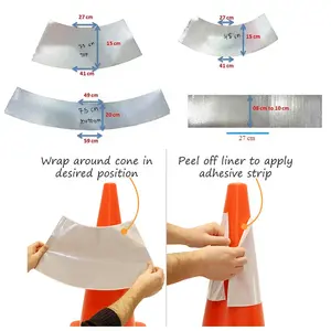 Wholesale 28 Inch Construction Road Safety Control Rubber Custom Reflective PVC Traffic Cone Collar Sleeves