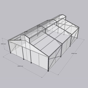 Lớn hơn tùy chỉnh 9x12m kính màu đen marquee đám cưới ngoài trời tiệc cưới lều cho 500 người lều cho các sự kiện - Product Image 5
