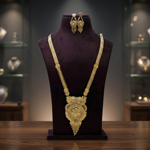 Wholesale 14K 18K 24K Gold Plated Brass Fashion Jewelry With Traditional Floral Design <b>Long</b> <b>Necklaces</b> Set - Product Image 1