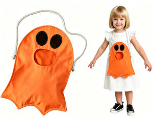 Sac à bonbons personnalisé brodé avec un nom personnalisé pour enfants, sac à friandises d'Halloween - Product Image 1