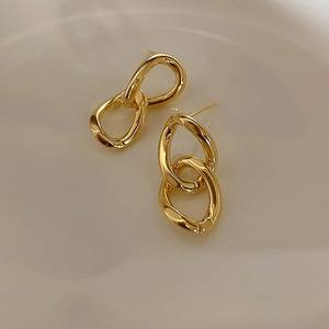 Orecchini a Lampadario E2194 in Lega di Zinco Placcata Oro, Gioielli Unisex alla Moda - Product Image 6