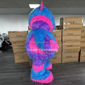 Funtoys ชุดคอสเพลย์2เมตรชุดแฟนซีเป่าลมลายมอนสเตอร์ไมอิน Wazowski Mascot ขนเฟอร์หลากสี - Product Image 3