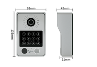 Vidéophone WiFi 4 fils 1080P avec vision nocturne IR, accès par carte RFID, déverrouillage à distance via l'application Tuya, écran tactile 7 pouces, IP65
