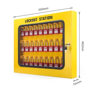 Boîte de sécurité murale en métal Kamal GSX12 pour 30 <span class=keywords><strong>cadenas</strong></span>, station de verrouillage LOTO avec porte de protection <span class=keywords><strong>transparente</strong></span> - Product Image 1