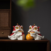 Wuyang Céramique Danse État Décoration-sur le bureau porche décoration bureau charme mascotte cadeau