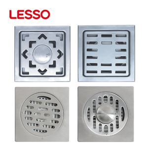 Sifone doccia lineare quadrato lungo in acciaio inossidabile e ottone LESSO per bagno e <span class=keywords><strong>lavatrice</strong></span> cucina - Product Image 2