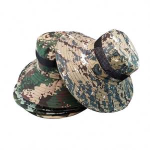 Sombrero de pescador de ala ancha para exteriores, para pesca y montañismo, con borde redondo, gorra de senderismo con estampado de camuflaje o liso, ¡Gran oferta! - Product Image 1