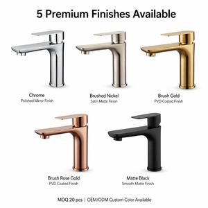 Grifo de Lavabo Moderno cUPC, Sin Plomo, Monomando, 1 Orificio, Mezclador para Lavabo, Cromado, Níquel, Negro Mate, Oro Rosa - Product Image 4