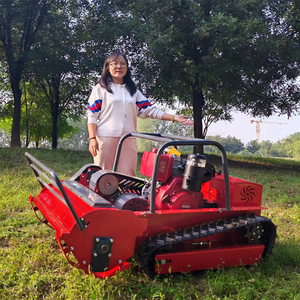 ディーゼルエンジン搭載小型ロボット草刈機 切断幅800mm 1000mm 1200mm リモコン式クローラー芝刈り機 - Product Image 1