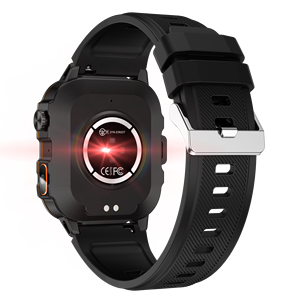 QX12 jam tangan pintar LED olahraga, senter layar persegi 1.96 inci tahan air IP68 420mah pilihan mahkota Gloryfit Bt panggilan arloji cerdas - Product Image 6