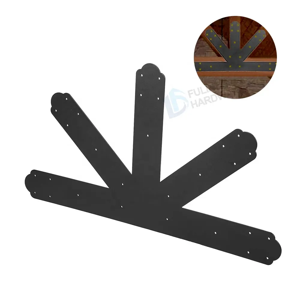 Металлический черный соединитель деревянный кронштейн стальная декоративная пластина для деревянной балки беседки
