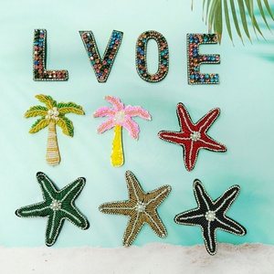 Bán buôn ngọc trai cây dừa tùy chỉnh may trên Handmade Đính cườm sequin cây cọ vá cho DIY áo khoác quần áo túi - Product Image 5