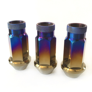 Bjcjti Nhà Máy Bán Bị Cháy Màu Xanh Biểu Tượng Tùy Chỉnh M12 M14 <span class=keywords><strong>Gr5</strong></span> Hợp Kim Titan Bánh Xe Lug Nuts Cho Ô Tô - Product Image 2