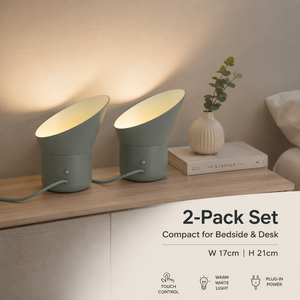 Lampe de table LED moderne, lot de 2, en fer, à intensité variable au toucher, lumière d'ambiance chaude pour chambre à coucher, chevet, bureau et table de nuit décorative - Product Image 4