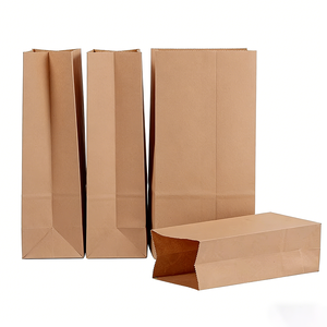 ถุงกระดาษคราฟท์ก้นเหลี่ยมแบบกำหนดเองได้ ขายส่งจำนวนมาก เกรดอาหาร หลายขนาด สำหรับร้านอาหาร บรรจุภัณฑ์เบเกอรี่แบบนำกลับบ้าน - Product Image 2