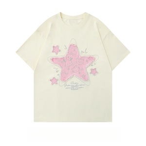 เสื้อยืดแขนสั้นคอตตอนทอเนื้อหนักคุณภาพสูงขนาดใหญ่พิเศษสั่งทำได้  ลายพิมพ์ 3 มิติแบบกำหนดเอง - Product Image 2