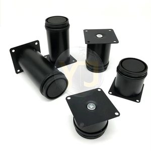 YIJUN Black Cylindrical Furniture <b>Legs</b> Height Adjustable <b>For</b> <b>Sofa</b> Tv Cabinet Modern Minimalist Design - Product Image 1