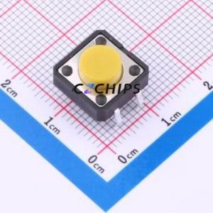 TP11013560 Tactile Switch Through hole Component (THT),12x12mm Switch Single Pole Single Throw Round Button 3.5N Through Hole - Product Image 1
