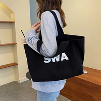 Sac fourre-tout en toile imprimé personnalisé avec fermeture à glissière Sac à provisions réutilisable pour cadeau ou voyage Marque OEM/ODM