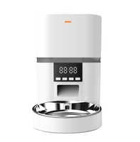 NOUVEAU Distributeur automatique intelligent de nourriture pour animaux de compagnie 4L, distributeur de nourriture pour chiens et chats avec bol en acier inoxydable