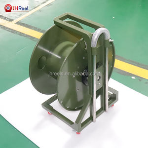 สายไฟแบบยืดหยุ่น 120V พร้อมที่ยึดสายเคเบิลเหล็กแบบปรับได้  ถังไฟเบอร์เปล่า  รถเข็นแบบ 2 ล้อ - Product Image 3