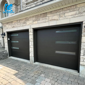 <span class=keywords><strong>Porte</strong></span> <span class=keywords><strong>de</strong></span> <span class=keywords><strong>garage</strong></span> <span class=keywords><strong>sectionnelle</strong></span> automatique, construction en <span class=keywords><strong>acier</strong></span> moderne, panneaux doublement isolés, quincaillerie durable, sûre, pratique, utilisation en extérieur - Product Image 3