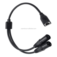Cable de Micrófono de Alta Calidad XLR Macho a RJ45 Ethernet Hembra, Conductor de Cobre, Aislamiento de PVC y PE, Bajo Voltaje, para Mezclador, Carga 16A