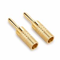 RASANTEK RSH-039 4mm HIFI Erkek Muz Tipi Konnektör 24k Altın Kaplama Pirinç Hoparlör Kablo Terminalleri Amplifikatör ve AV Sistemi için