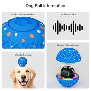 Nouveau jouet interactif pour chien : balle intelligente qui bouge et rebondit avec lumières colorées, jouet automatique pour chien - Product Image 3
