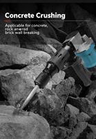 Marteau perforateur industriel léger pour le bricolage, moteur entièrement en cuivre, batterie rechargeable, construction durable, perçage du béton 26 mm
