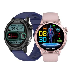 새로운 BT 통화 기능 탑재 ET470 헬스 스마트워치 IP68 방수 체온 심박수 모니터링 ECG 남성용 스마트워치 - Product Image 1