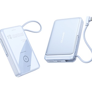 Batterie externe 10000mAh à charge rapide, chargeur magnétique sans fil et filaire pour smartphones - Product Image 1