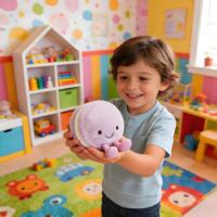 Peluche Jelly Cat Mignonne Violette, Jouets en Peluche Amuseables May Macaron, Série Amuseables, Jouets Doux, Poupées Alimentaires, Cadeau Parfait pour Anniversaire