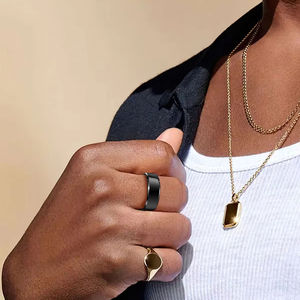 アクティビティモニタリング/ステップ/距離/カロリー用スマートリング、エアジェスチャー、最大7日間バッテリー、iOS Android用 (シルバー、 #9) - Product Image 3