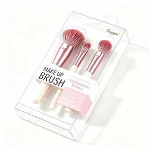 Caja de plástico transparente personalizada para juego de brochas de maquillaje, caja de embalaje para brochas cosméticas al por mayor - Product Image 3