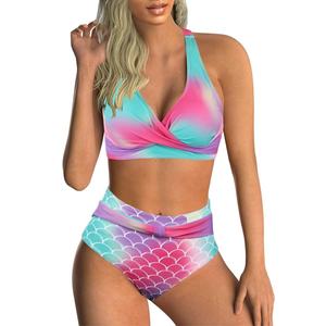 Traje de Baño Bikini OEM 2022, Traje de Baño para Mujer, Tankini de Cintura Alta, Diseño de Tanga, Alta Calidad - Product Image 5