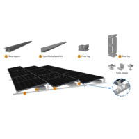 Support de fixation en acier au carbone pour panneaux solaires sur toit plat, sans perçage requis