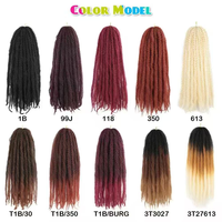 Capelli Afro Ricci Crespi all'Ingrosso 18 Pollici 100g Fascio Singolo Dreadlocks Afro Ricci Crespi Trecce Afro Twist