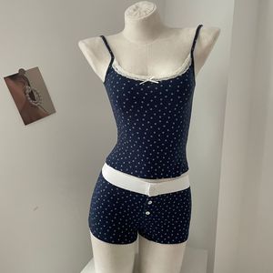 Pyjamas courts personnalisés pour femmes, vêtements de détente style BM, tissu côtelé pointelle, caleçons boxers pour femmes, leggings courts, shorts pour femmes - Product Image 4