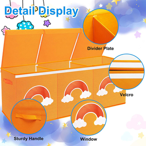 Bán Hàng Trực Tiếp Công Suất Lớn Tùy Chỉnh Hộp Đồ Chơi Có Thể Gập Lại Bin Lưu Trữ Đồ Chơi Chủ Sở Hữu Hộp Hộp Dễ Dàng Lắp Ráp Hộp Lưu Trữ Cho Trẻ Em Đồ Chơi - Product Image 5