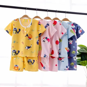 Ensembles de vêtements en coton pour enfants, hauts et jupes d'été pour bébés filles et garçons, motifs à pois blancs, jaunes et bleus, vêtements pour enfants - Product Image 5