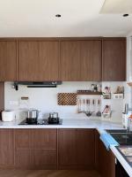 Armoire de cuisine de style européen Prima avec finition mélamine pour bâtiments résidentiels modernes