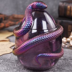 DM1142 DIY Snake <strong>Egg</strong> Shaped Concrete Candle Jar Silicone <strong>Mold</strong> 3D Gypsum Resin Jewelry Storage Box With Lids Vessel <strong>Molds</strong> - Product Image 6