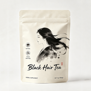 Té Nutritivo para el Cabello Negro, Suplemento Herbal Natural Anticanas y para el Crecimiento del Cabello, 20 Bolsitas de Té, 18 Meses de Duración - Product Image 1